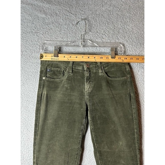 Adriano Goldschmied Corduroy Pants Womens 26R Green Stevie Slim Straight Ankle - Picture 6 of 13
